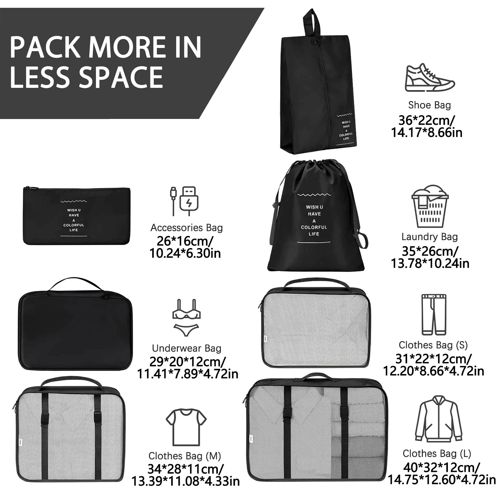 Travel Smart Packing Cube Set